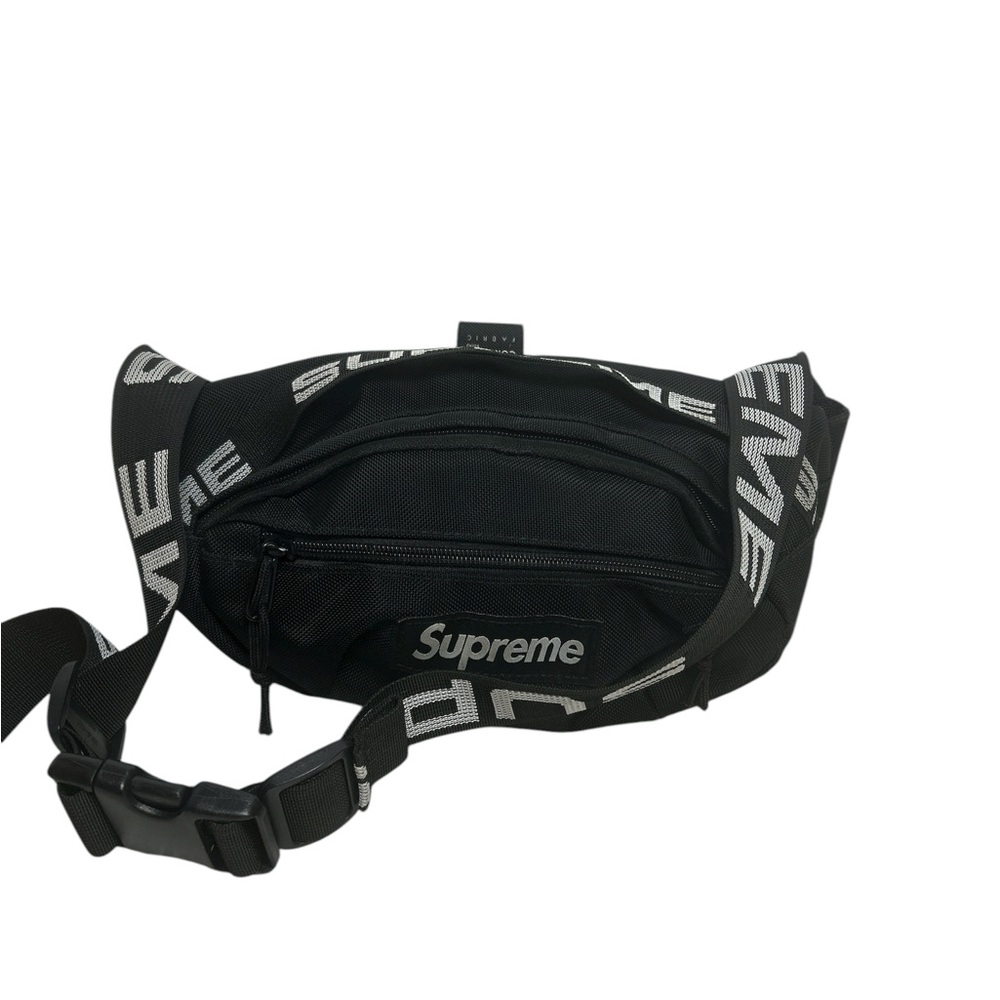 Supreme Black Logo Belt Bag - Picture 3 of 5